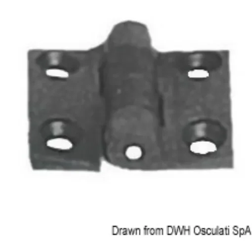 Osculati - Reinforced nylon hinge, black 38x38 mm - 38.823.80 product image