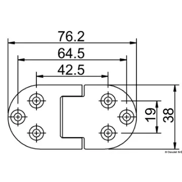 Osculati - Self-supporting AISI316 76x38 mm - 38.832.01 product image