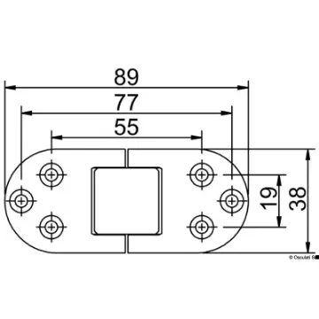 Osculati - Cerniera autoreggente a 2 perni 89x38 mm - 38.832.21 product image