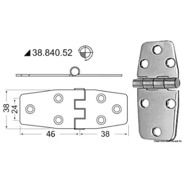 Osculati - Hinges 2 mm thickness - 38.840.52 product image