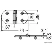 Osculati - Precision-cast covered hinge - 38.963.10 product image