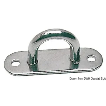 Osculati - Eyebridge flat base polished SS 36x100 mm - 39.005.00 product image