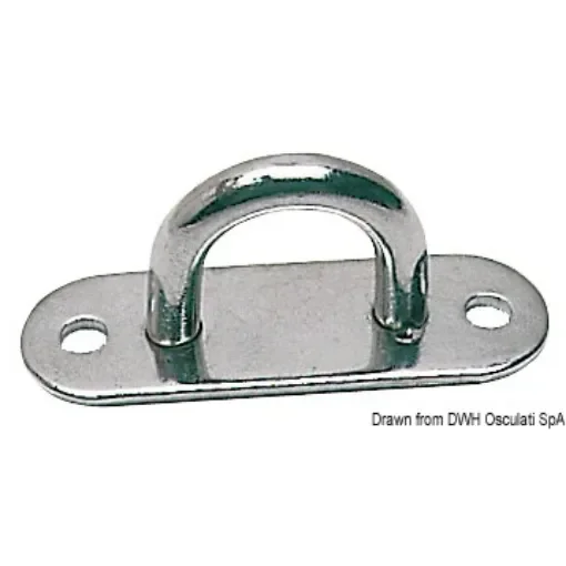 Osculati - Eyebridge flat base polished SS 36x100 mm - 39.005.00 product image