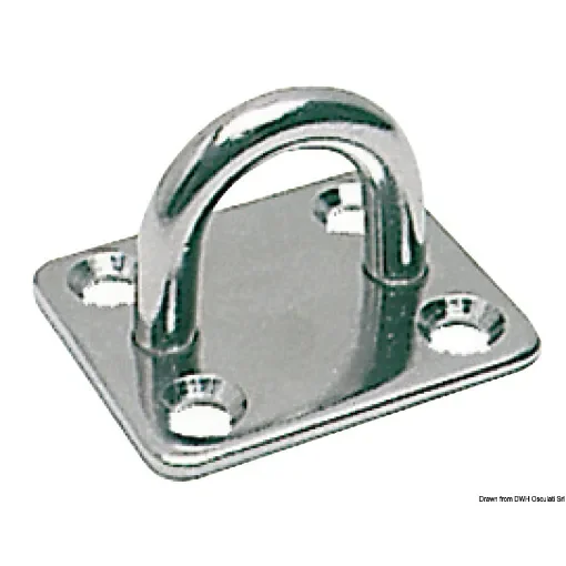 Osculati - SS rectangular plate w/ring 10 mm - 39.320.10 product image