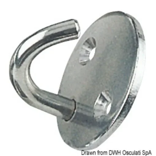 Osculati - Round plate hook polished SS 5 mm - 39.324.01 product image