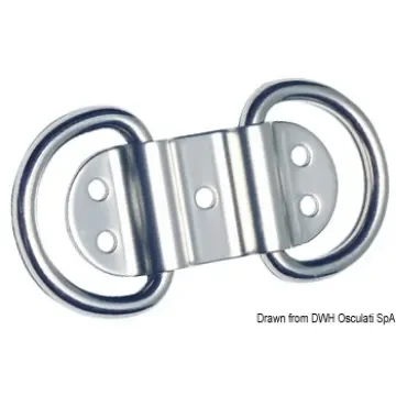 Osculati - Double ring w/plate 76x32mm - 39.867.02 product image