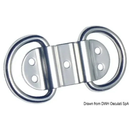 Osculati - Double ring w/plate 76x32mm - 39.867.02 product image