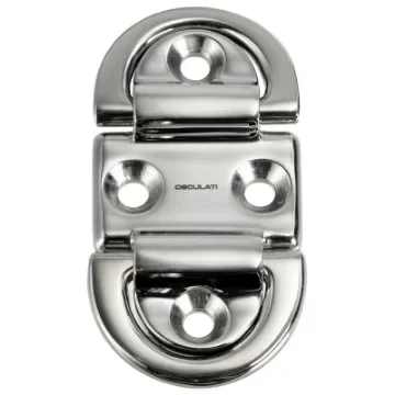 Osculati - Folding pad eye 75x126 mm double 10 mm ring Breaking load Kg 12000 - 39.871.03 product image