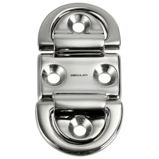 Osculati - Folding pad eye 75x126 mm double 10 mm ring Breaking load Kg 12000 - 39.871.03 product image