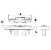 Osculati - Push-up cleat mirror-polished AISI316 217/203 mm - 40.136.02 product image