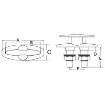 Osculati - Retract push-up cleat mirrorpolished AISI316 185mm - 40.136.46 product image