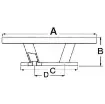 Osculati - Nordik Black Line cleat 150 mm - 40.137.51 product image