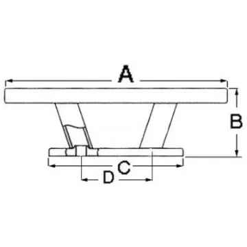 Osculati - Nordik Black Line cleat 150 mm - 40.137.51 product image