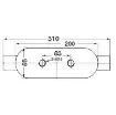 Osculati - Nordik cleat mirror-polished AISI316 310 mm oval - 40.137.05 product image
