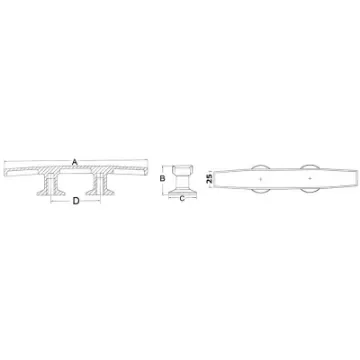 Osculati - Skandy cleat 240 mm - 40.148.24 product image