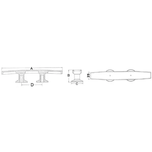 Osculati - Skandy cleat 240 mm - 40.148.24 product image