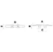 Osculati - Silhouette cleat mirror-polished AISI316 200 mm - 40.150.20 product image