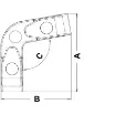 Osculati - Angle fairlead w/rollers 100&amp;#176; - 40.209.00 product image