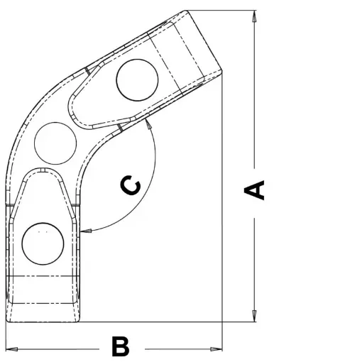 Osculati - Angle fairlead w/rollers 120&amp;#176; - 40.209.20 product image