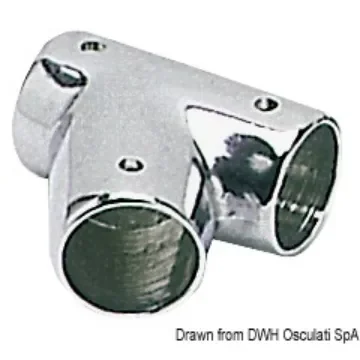 Osculati - Pulpit joint and base 60&amp;#176; T-sloped 22 mm - 41.014.00 product image