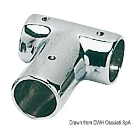 Osculati - Pulpit joint and base 90&amp;#176; T-straight 22 mm - 41.015.00 product image