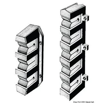 Osculati - Fishing rod bracket 5 rods 285x54 mm - 41.127.53 product image