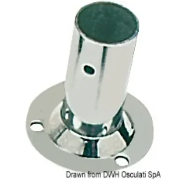 Osculati - Round plate base AISI316 90&amp;#176; 22 mm - 41.131.22 product image