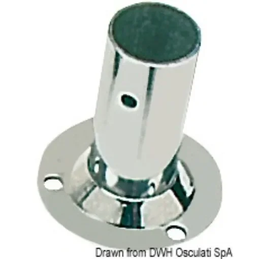 Osculati - Round plate base AISI316 90&amp;#176; 22 mm - 41.131.22 product image