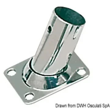 Osculati - Rectangular plate base AISI316 60&amp;#176; 22 mm - 41.132.22 product image