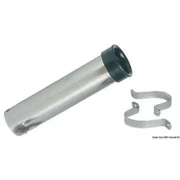 Stainless steel fishing rod holder for bulkhead mounting, fixed version product image