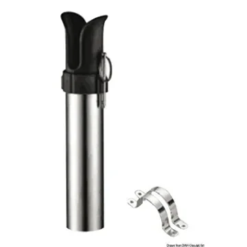 Fishing rod holder for bulkhead mounting with pull-out pin product image