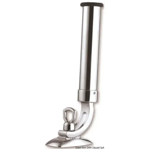 Chromed brass adjustable fishing rod holder product image