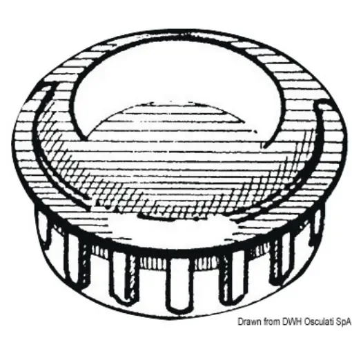 Osculati - Pipe cap chromed ABS 22 mm - 41.210.07 product image