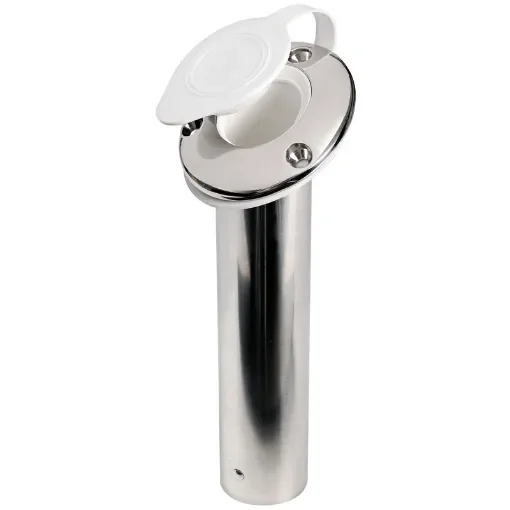 Osculati - Rod holder 60&amp;#176; AISI 316 w/white cap - 41.211.56 product image