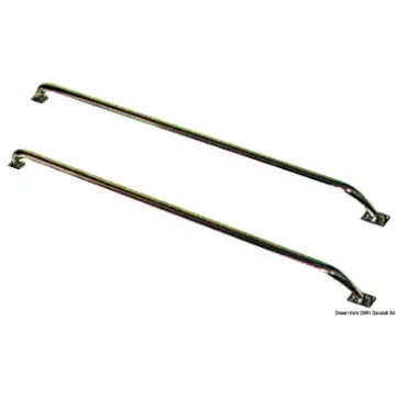 Stainless steel side handrail with inclined uprights product image