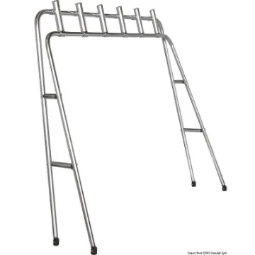 Osculati - Foldable rod holder rack 6 places 32 mm - 41.690.01 product image