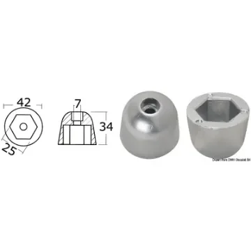 Osculati - Zinc spare anode orig. ref. 101180 - 43.070.24 product image