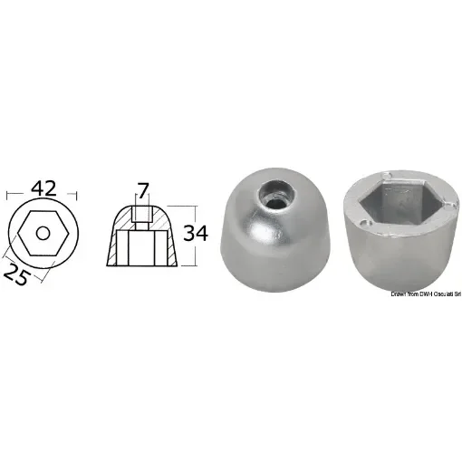 Osculati - Zinc spare anode orig. ref. 101180 - 43.070.24 product image