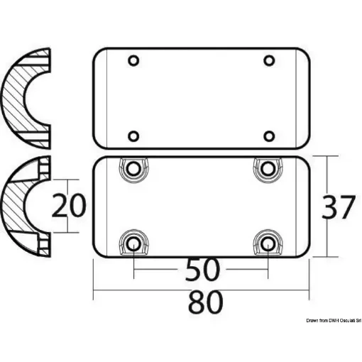 Osculati - Aluminium spare anode orig. ref. 140629 - 43.070.25 product image