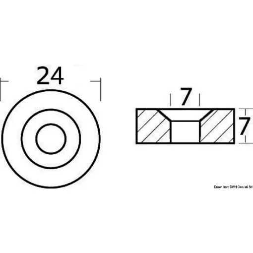 Osculati - Magnesium washer 24x6.5 - 43.239.15 product image