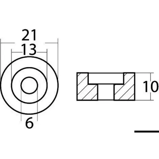 Osculati - Aluminium ring anode for Suzuki 4/300 HP outboard - 43.261.01 product image