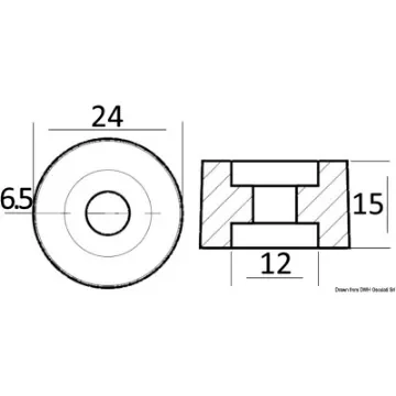 Osculati - Collecteur zinc anode 70/90/115 HP - 43.292.21 product image