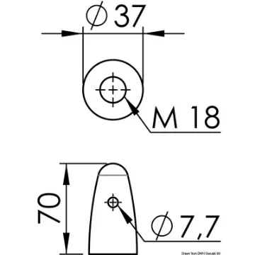 Osculati - Zinc ogive for propeller &amp;#216; 22/25/30 mm - 43.513.00 product image