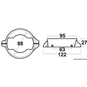 Osculati - Volvo Penta plate to adapt 2-pcs - 43.529.15 product image