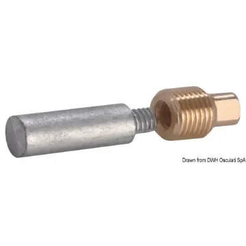 Osculati - Zinc+brass anode heat exch/manif 1/2’’ BSPT 67x15 - 43.540.10 product image