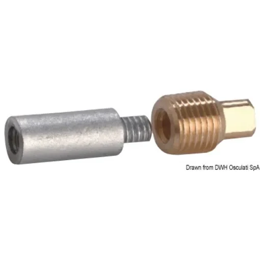 Osculati - Zinc+brass anode heat exch/manif 1/2’’ BSPT 57x16 - 43.540.11 product image