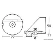 Osculati - Anode fin for 60/70/140 HP - 43.640.03 product image