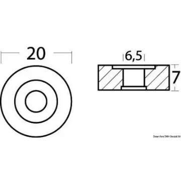 Osculati - Aluminium ring anode 20x7 mm - 43.824.92 product image