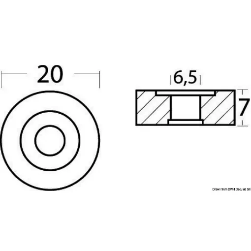 Osculati - Aluminium ring anode 20x7 mm - 43.824.92 product image