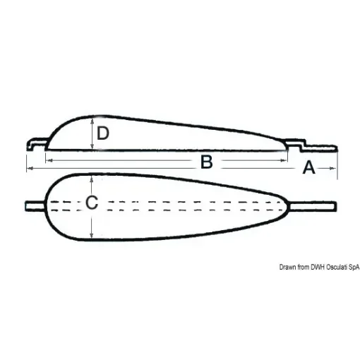 Osculati - Welding aluminium anode 2500 g - 43.911.10 product image